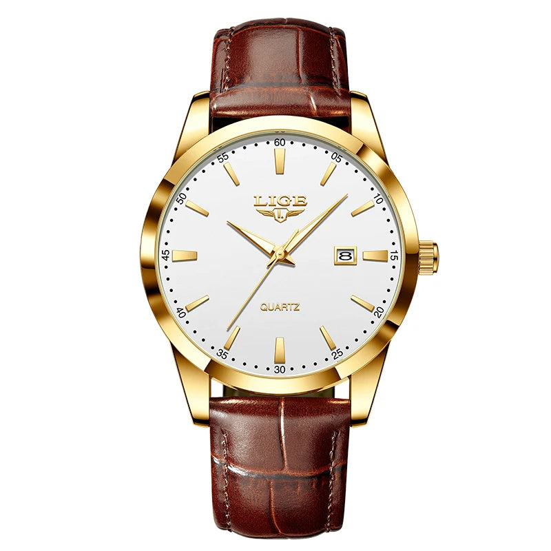 Montre Homme LIGE – Bracelet Cuir Marron – Chronographe Sport & Élégance🚚 Livraison rapide en 8 à 12 jours ouvrés depuis la France FelizShop