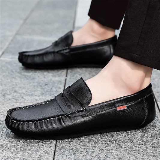 Mocassins Homme Cuir – Chaussures Décontractées à Enfiler | Loafers Style Bateau Haut de Gamme (Taille 38 à 47)🚚 Livraison rapide en 8 à 12 jours ouvrés depuis la France FelizShop