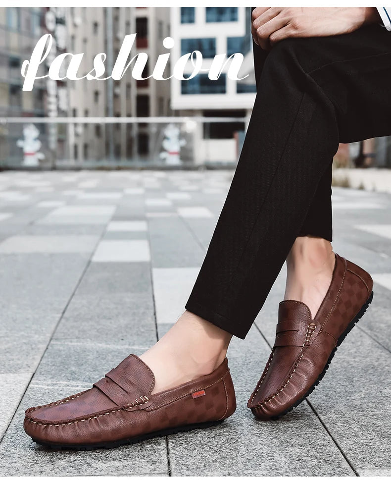 Mocassins Homme Cuir – Chaussures Décontractées à Enfiler | Loafers Style Bateau Haut de Gamme (Taille 38 à 47)🚚 Livraison rapide en 8 à 12 jours ouvrés depuis la France FelizShop
