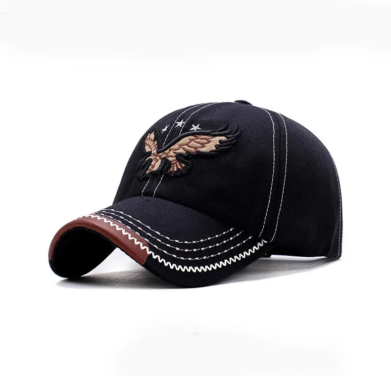 Casquette baseball homme & femme quatre saisons — Broderie aigle — Style coréen tendance — Casquette couple décontractée anti-UV🚚 Livraison rapide FelizShop