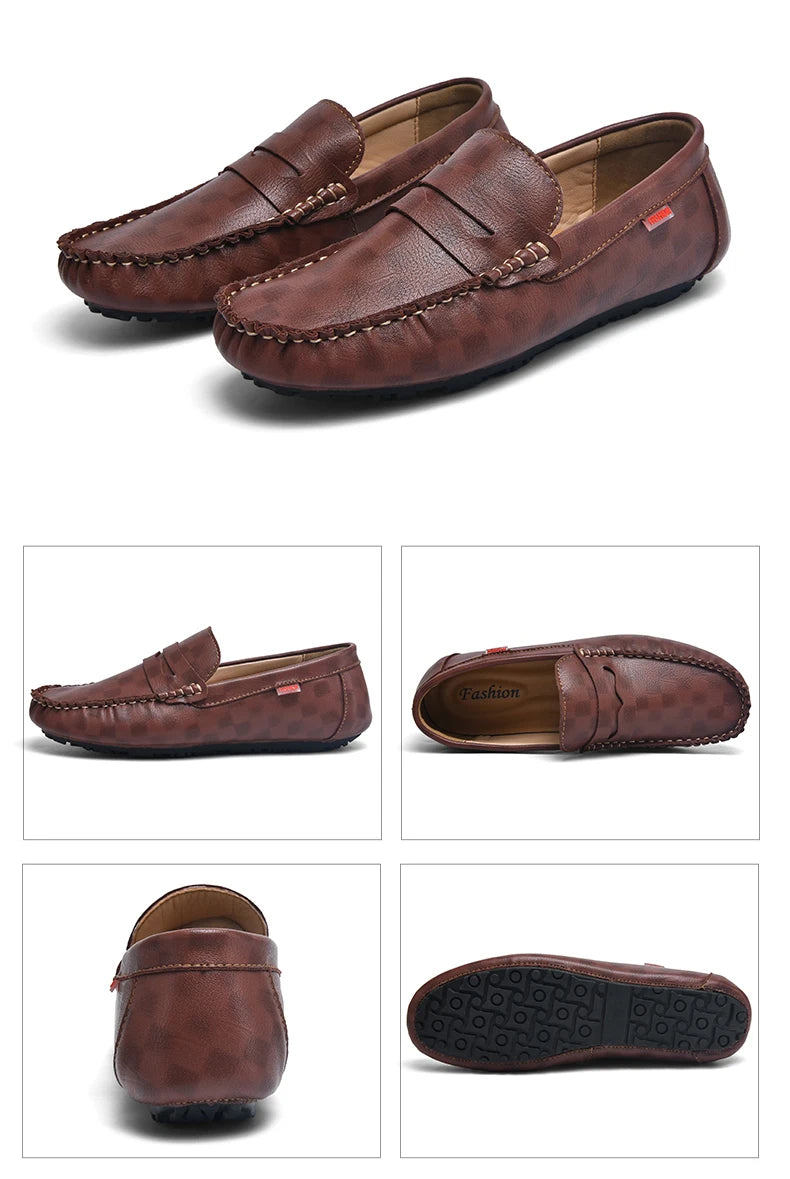 Mocassins Homme Cuir – Chaussures Décontractées à Enfiler | Loafers Style Bateau Haut de Gamme (Taille 38 à 47)🚚 Livraison rapide en 8 à 12 jours ouvrés depuis la France FelizShop