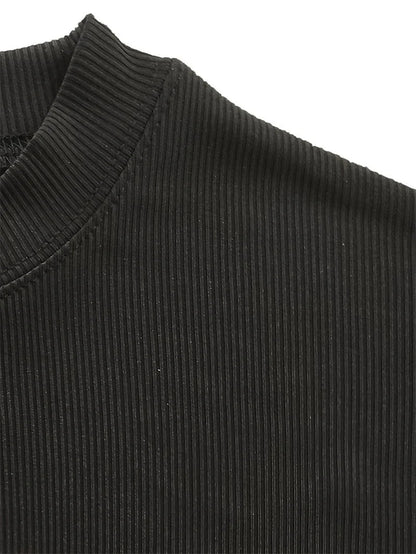 T-shirt homme printemps-été — Petit col montant, rayé — Manches courtes — Haut fitness décontracté — T-shirt sport pour homme — Sportswear🚚 Livraison rapide en 8 à 12 jours ouvrés depuis la France FelizShop