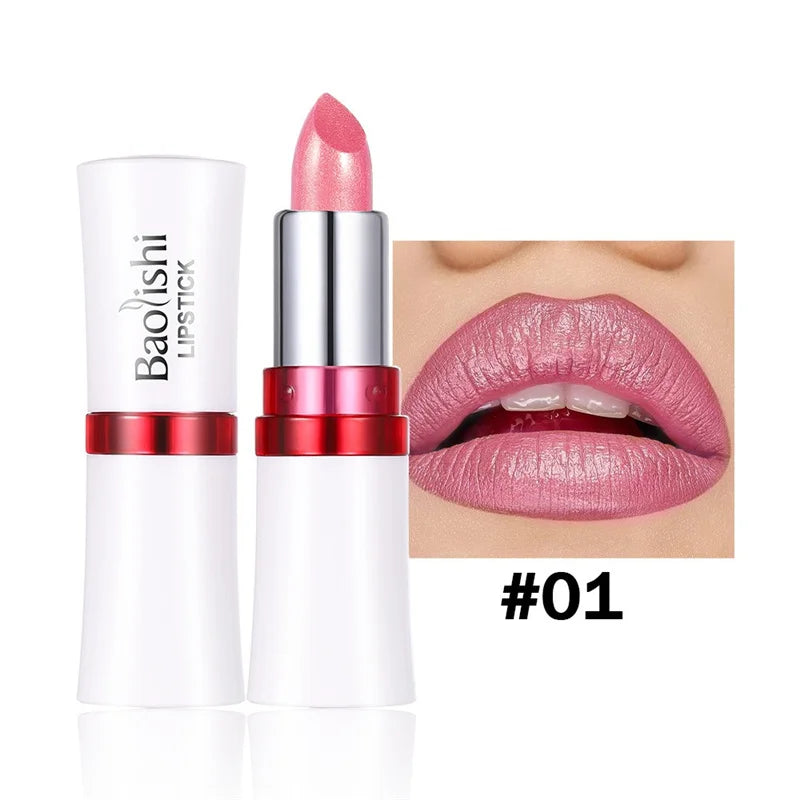 Rouge à Lèvres Pailleté Métallique – 12 Couleurs Intenses | Fini Brillant Nacré, Longue Tenue & Facile à Appliquer🚚 Livraison rapide FelizShop
