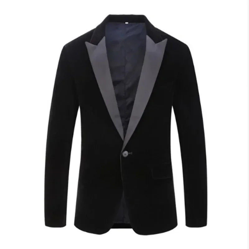Tuxedo de Marié en Velours – Coupe Cintrée Élégante | Costume de Soirée & Mariage Tendance🚚 Livraison rapide en 8 à 12 jours ouvrés depuis la France FelizShop