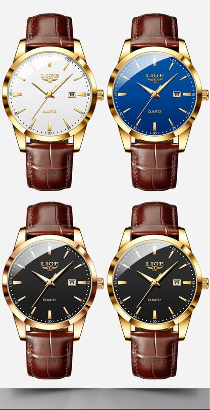Montre Homme LIGE – Bracelet Cuir Marron – Chronographe Sport & Élégance🚚 Livraison rapide en 8 à 12 jours ouvrés depuis la France FelizShop