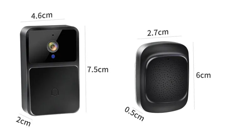 Caméra de Sonnette Vidéo WiFi – Vision Nocturne HD, Sans Fil, Batterie Intégrée, Interphone Bidirectionnel avec Modulation de Voix, Sécurité Intelligente pour la Maison 🚚 Livraison rapide en 8 à 12 jours ouvrés FelizShop