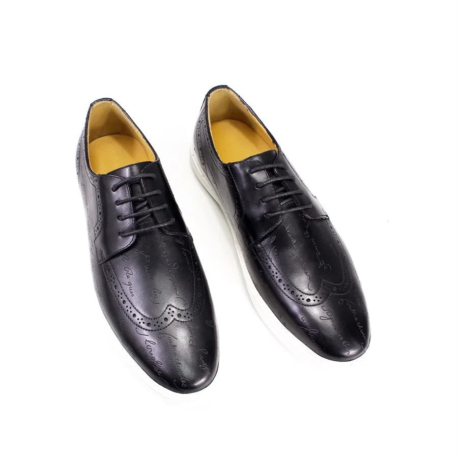 Chaussures en cuir casual haut de gamme pour homme — Style britannique classique, faites main — Chaussures plates confortables pour rendez-vous, soirées et fêtes🚚 Livraison rapide en 8 à 12 jours ouvrés depuis la F FelizShop