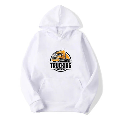 Sweat à Capuche Homme Style Streetwear – Pull Loose à Imprimé Camion, Manches Longues, Mode Décontractée Sport🚚 livraison gratuite TruckingStyle