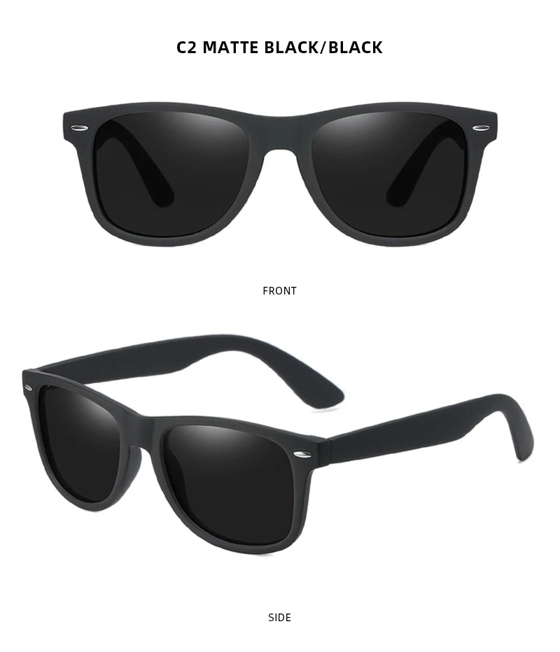 Lunettes de Soleil Rétro Polarisées – Style Carré Unisexe – Anti-Éblouissement & UV400🚚 Livraison rapide en 8 à 12 jours ouvrés depuis la France FelizShop