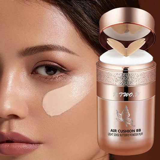 BB Cream Air Cushion – Fond de Teint Hydratant & Unifiant avec Houppette Papillon | Anti-Brillance, Waterproof & Éclaircissant🚚 Livraison rapide 5 à 10 jours ouvrés FelizShop