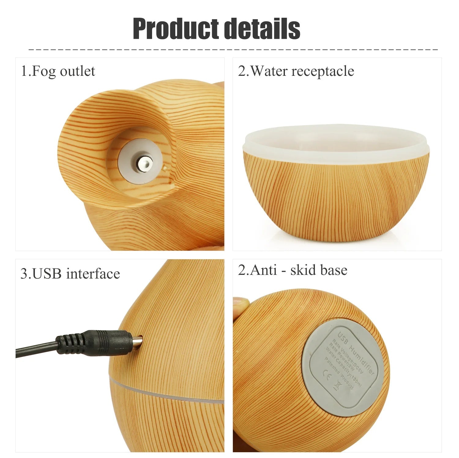 Diffuseur d’Huiles Essentielles USB – 130 ml – Brume Fraîche & Lumière LED – Design Bois Naturel 🚚 Livraison rapide en 8 à 12 jours ouvrés depuis la France ou nos entrepôts européens 🇫🇷
✨ Suivi du c FelizShop