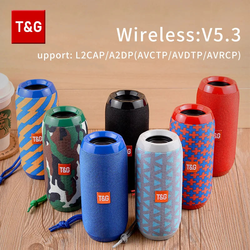 Enceinte Bluetooth Portable T&G TG117 – Haut-parleur Étanche TWS, Son Stéréo Surround, Support Carte TF et Radio FM, Idéal pour l’Extérieur 🚚 Livraison rapide en 8 à 12 jours ouvrés depuis la France ou nos entre FelizShop
