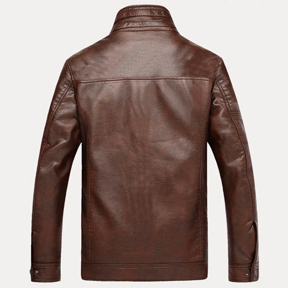 veste homme Marron pour Homme – Doublée Polaire, Style Motard🚚Livraison rapide gratuite et sécurisée FelizShop