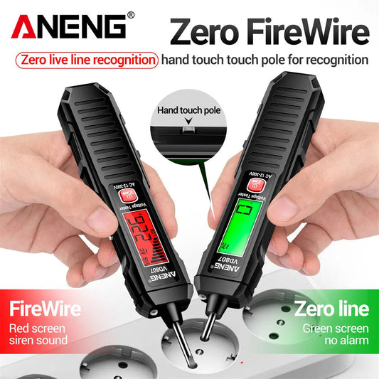ANENG VD807 – Stylo testeur électrique intelligent à induction, capteur NCV sans contact, détecteur de tension AC 12–300V, fréquence 50/60Hz. Outil portable de détection de fils électriques.🚚Livraison gratuite ra FelizShop