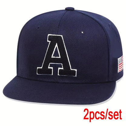 Fashion Men Hip Hop Cap A Letter Embroidery Baseball Caps cotton Snapback Hat Adult adjustment Outdoor Casual Sun Hats Bone 🚚 Livraison rapide FelizShop
