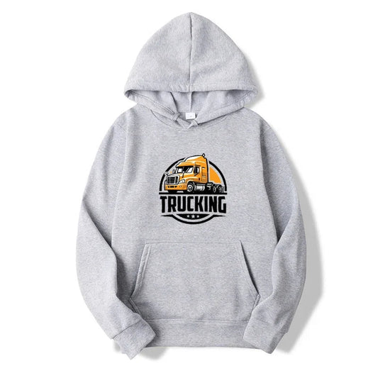 Sweat à Capuche Homme Style Streetwear – Pull Loose à Imprimé Camion, Manches Longues, Mode Décontractée Sport🚚 livraison gratuite TruckingStyle