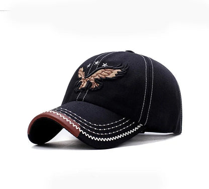 Casquette baseball homme & femme quatre saisons — Broderie aigle — Style coréen tendance — Casquette couple décontractée anti-UV🚚 Livraison rapide FelizShop