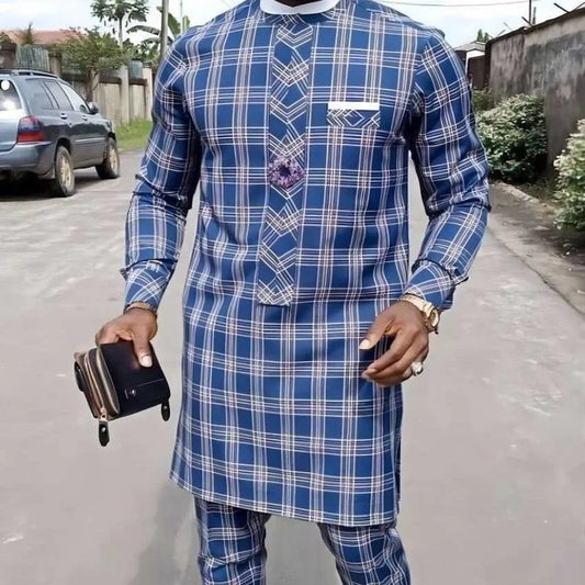 Ensemble Africain Homme 2 Pièces – Veste & Pantalon Carreaux Bleus | Style Ethnique Chic

🚚Livraison rapide gratuite et sécurisée FelizShop