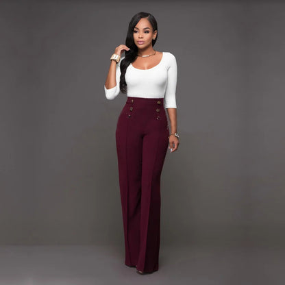 casual high waist long pants women office lady slim shirts & blouses wild pantalones clothing elegant Button straight leg pants
🚚Livraison gratuite rapide et sécurisé FR FelizShop