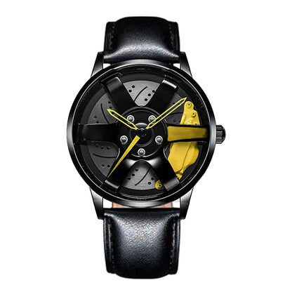 Montre Homme Sport Luxe – Quartz Acier Inoxydable Design Jante de Voiture FelizShop