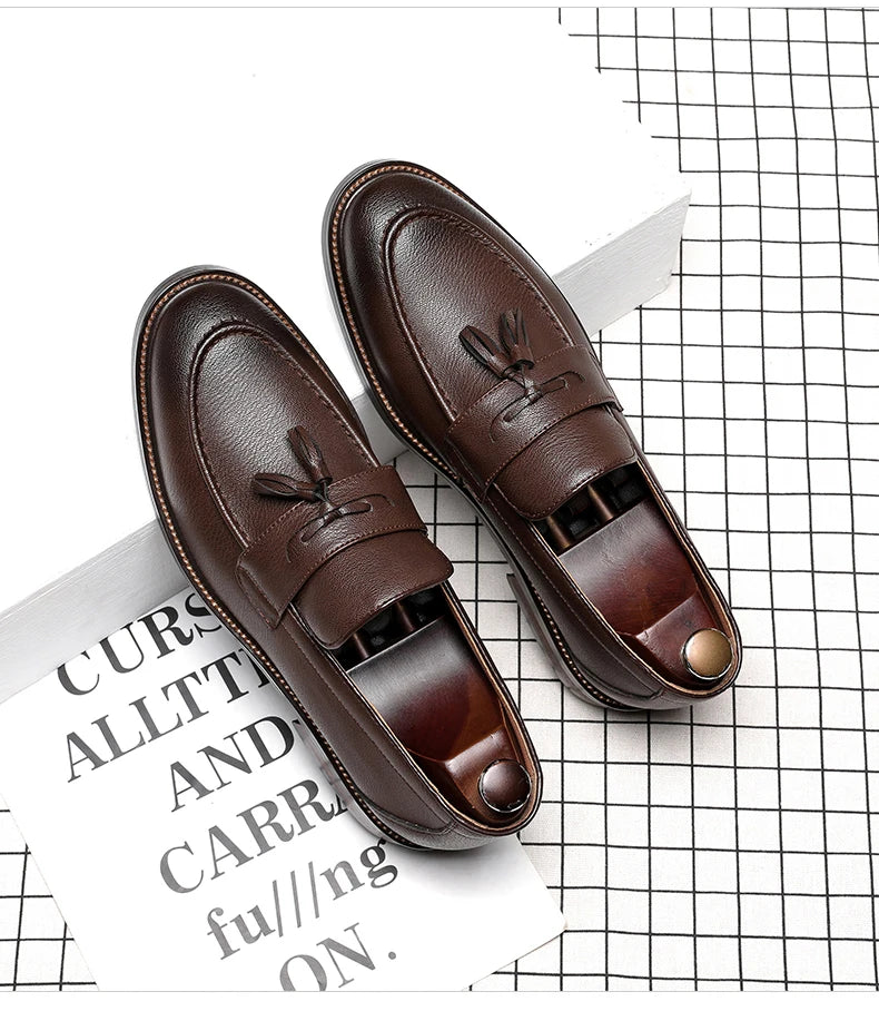 Chaussures pour homme en cuir véritable — Oxford de haute qualité — Sneakers outdoor style italien — Noires — Design élégant pour bureau, jogging ou tenue habillée🚚 Livraison rapide FelizShop
