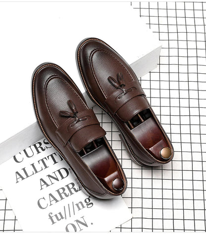 Chaussures pour homme en cuir véritable — Oxford de haute qualité — Sneakers outdoor style italien — Noires — Design élégant pour bureau, jogging ou tenue habillée🚚 Livraison rapide FelizShop
