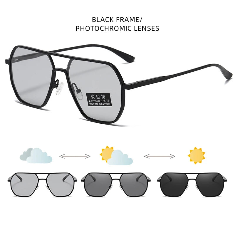 Lunettes de Soleil Photochromiques de Luxe – Polarisées & Anti-Éblouissement – Unisexe UV400🚚 Livraison rapide en 8 à 12 jours ouvrés depuis la France FelizShop