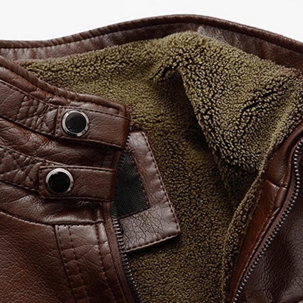 veste homme Marron pour Homme – Doublée Polaire, Style Motard🚚Livraison rapide gratuite et sécurisée FelizShop