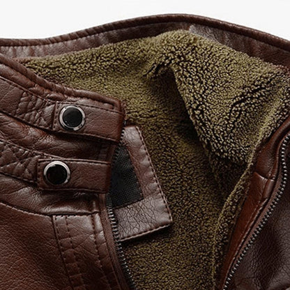 veste homme Marron pour Homme – Doublée Polaire, Style Motard🚚Livraison rapide gratuite et sécurisée FelizShop