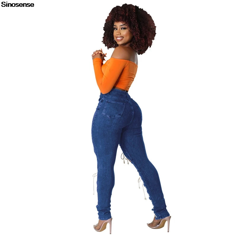 Women's Lace Up Skinny Jeans Stretch Distressed Destroyed Denim Pants Sexy Daily Date Street Going Out Night Club Party Jeans
🚚Livraison gratuite rapide et sécurisé FR FelizShop