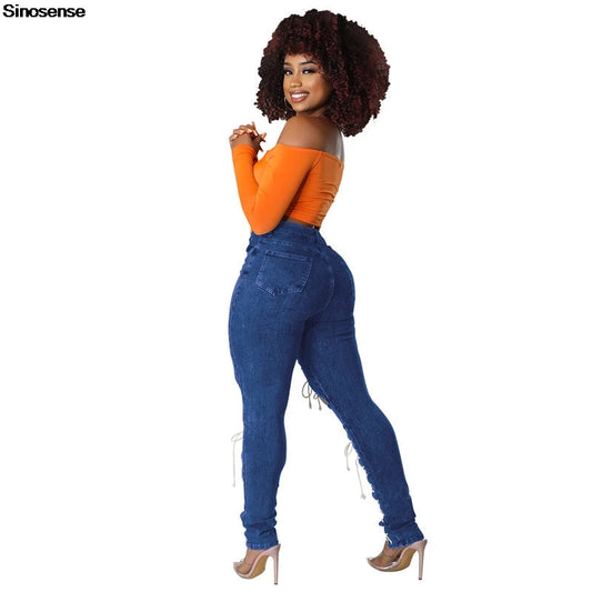 Women's Lace Up Skinny Jeans Stretch Distressed Destroyed Denim Pants Sexy Daily Date Street Going Out Night Club Party Jeans
🚚Livraison gratuite rapide et sécurisé FR FelizShop