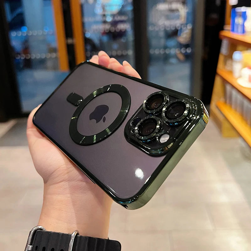 Coque Transparente Magnétique Luxe – iPhone 11 à 16 Pro Max | Compatible MagSafe & Anti-Choc🚚 Livraison rapide en 8 à 12 jours ouvrés depuis la France FelizShop