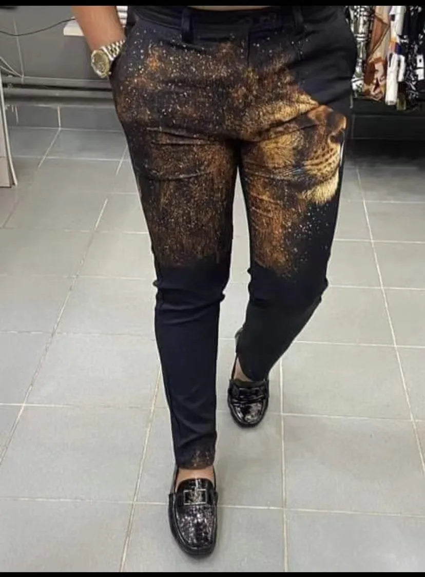 Pantalon Homme Business Décontracté | Style Rétro Imprimé | Coupe Droite Longue | Streetwear Élégant🚚Livraison rapide gratuite et sécurisée FelizShop