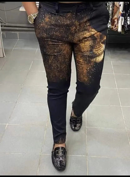 Pantalon Homme Business Décontracté | Style Rétro Imprimé | Coupe Droite Longue | Streetwear Élégant🚚Livraison rapide gratuite et sécurisée FelizShop
