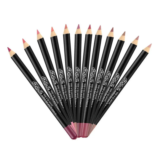 Set 12 Crayons à Lèvres Nude – Lip Liners Waterproof & Hydratants | Teintes Naturelles au Fini Mat🚚 Livraison rapide FelizShop