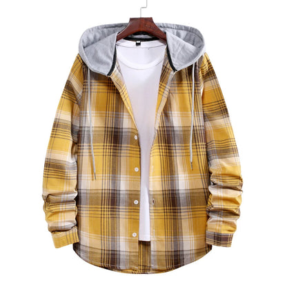 Chemise à Carreaux à Capuche pour Homme – Style Décontracté & Urbain – Manches Longues🚚 Livraison rapide en 8 à 12 jours ouvrés depuis la France FelizShop