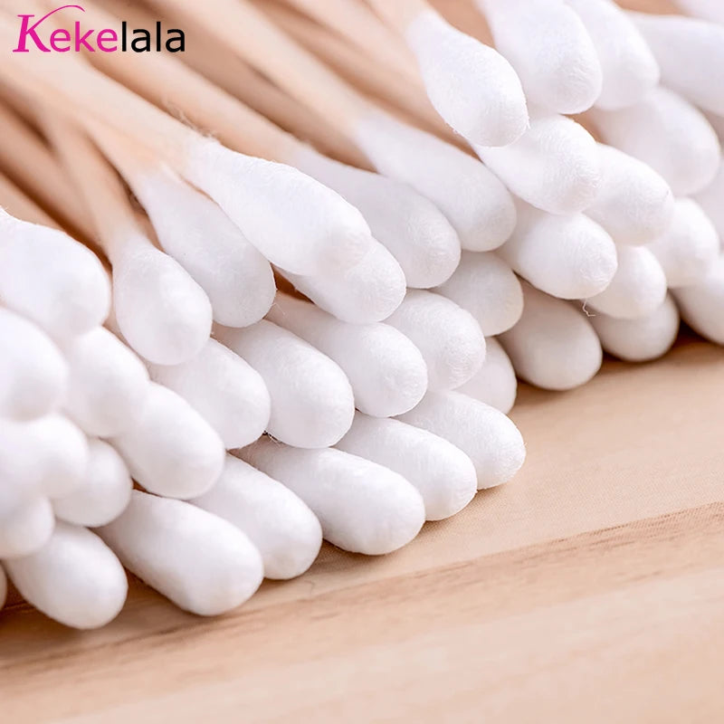 Lot de 500 Cotons-Tiges Jetables – Maquillage, Cils, Nettoyage Oreilles & Nez FelizShop