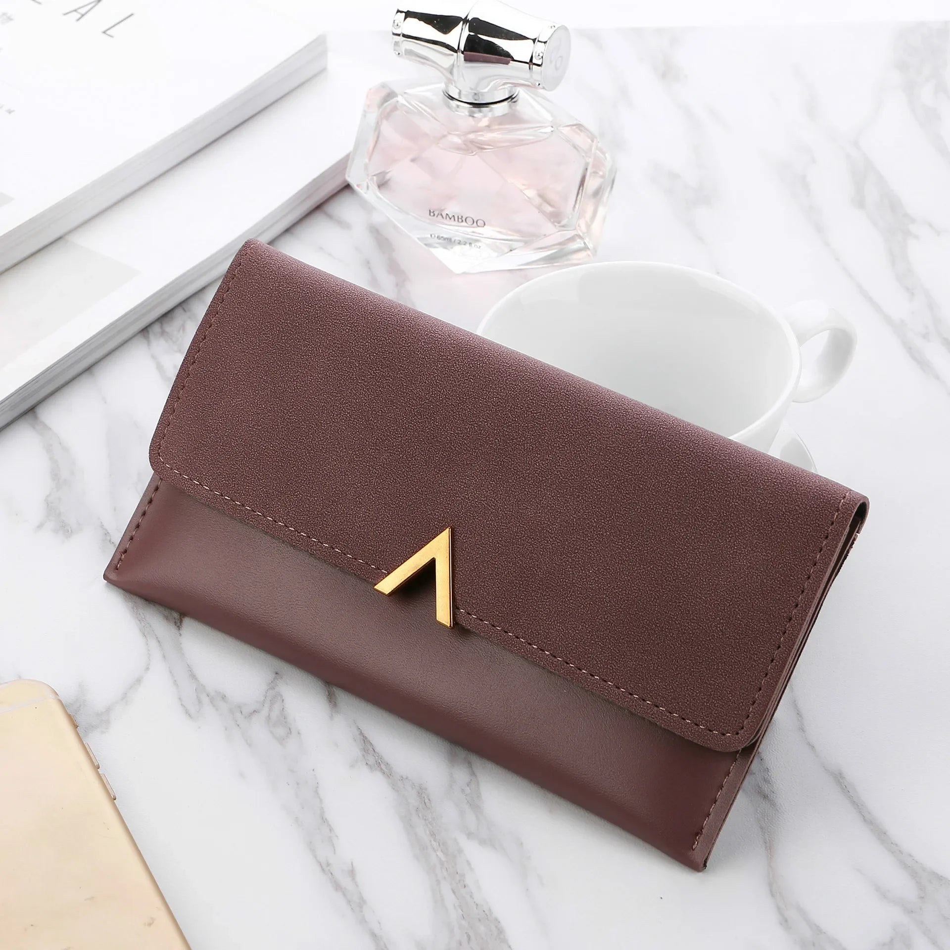 Portefeuille Femme Cuir 2023 – Pochette Enveloppe Chic, Porte-Monnaie & Cartes🚚Livraison rapide gratuite et sécurisée FelizShop