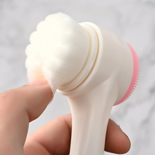 Silicone Facial Facial Cleansing Brush Manual Massage Facial Cleansing Brush Soft Bristles Silicone 3D Double-Sided Face Brushes 🚚 Livraison rapide en 8 à 12 jours ouvrés depuis la France FelizShop