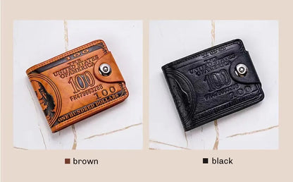 Portefeuille Homme Motif 100$ – Cuir PU | Grande Capacité & Porte-Photos🚚 Livraison rapide en 8 à 12 jours ouvrés depuis la France FelizShop