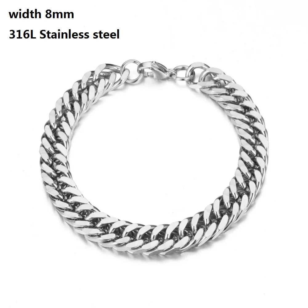 Bracelet Chaîne Cubaine en Acier Inoxydable 316L – Style Figaro Unisexe – Bijou Vintage & Tendance🚚 Livraison rapide en 8 à 12 jours ouvrés depuis la France FelizShop