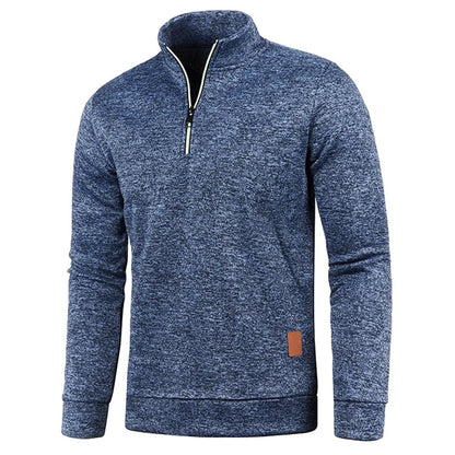 Sweatshirt Homme Demi-Zippé – Pull Épais à Col Montant, Style Décontracté pour le Printemps/Automne, Couleur Unie 🚚 Livraison rapide en 8 à 12 jours ouvrés depuis la France FelizShop