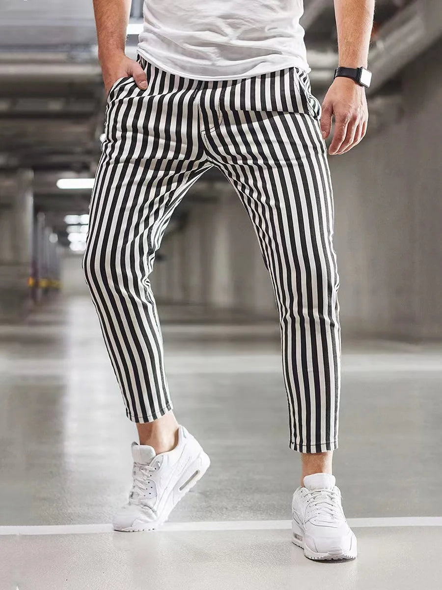 Pantalon Homme Business Décontracté | Style Rétro Imprimé | Coupe Droite Longue | Streetwear Élégant🚚Livraison rapide gratuite et sécurisée FelizShop