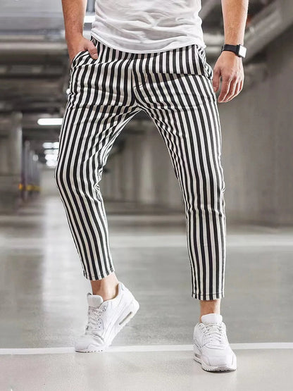 Pantalon Homme Business Décontracté | Style Rétro Imprimé | Coupe Droite Longue | Streetwear Élégant🚚Livraison rapide gratuite et sécurisée FelizShop