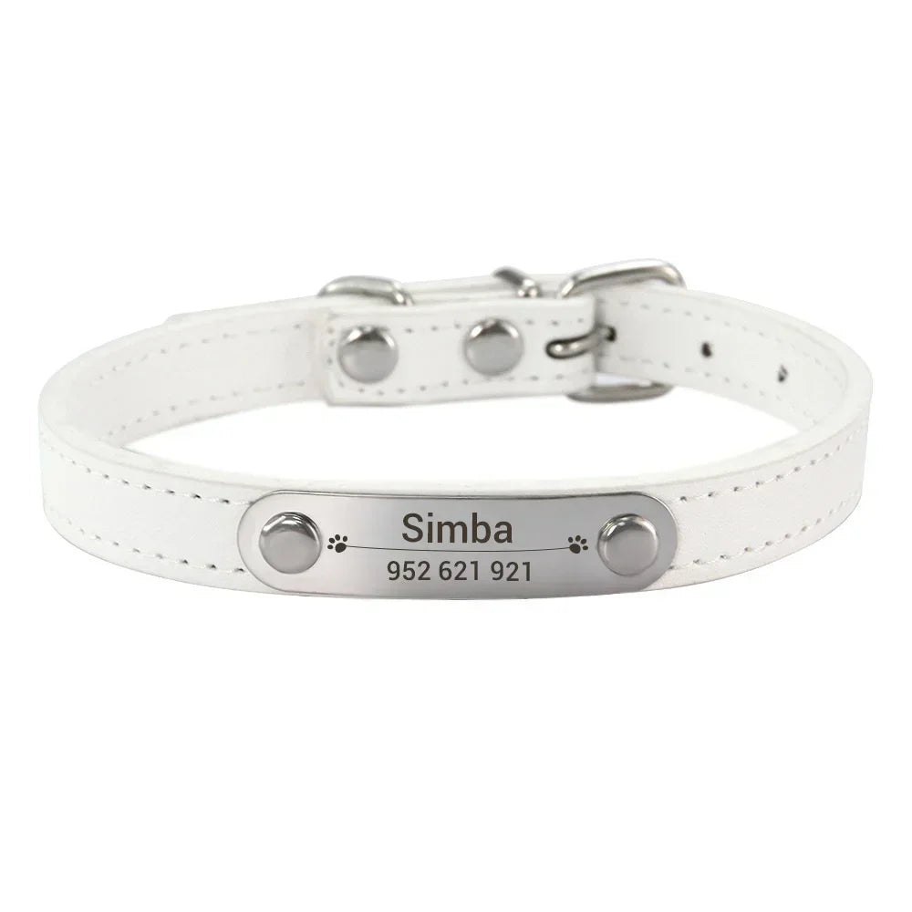 Collier Personnalisé pour Chien & Chat – Gravure Nom + Anti-Perte – Simili Cuir Rose (Taille S à L) 🚚 Livraison rapide en 8 à 12 jours ouvrés depuis la France FelizShop