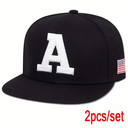 Fashion Men Hip Hop Cap A Letter Embroidery Baseball Caps cotton Snapback Hat Adult adjustment Outdoor Casual Sun Hats Bone 🚚 Livraison rapide FelizShop