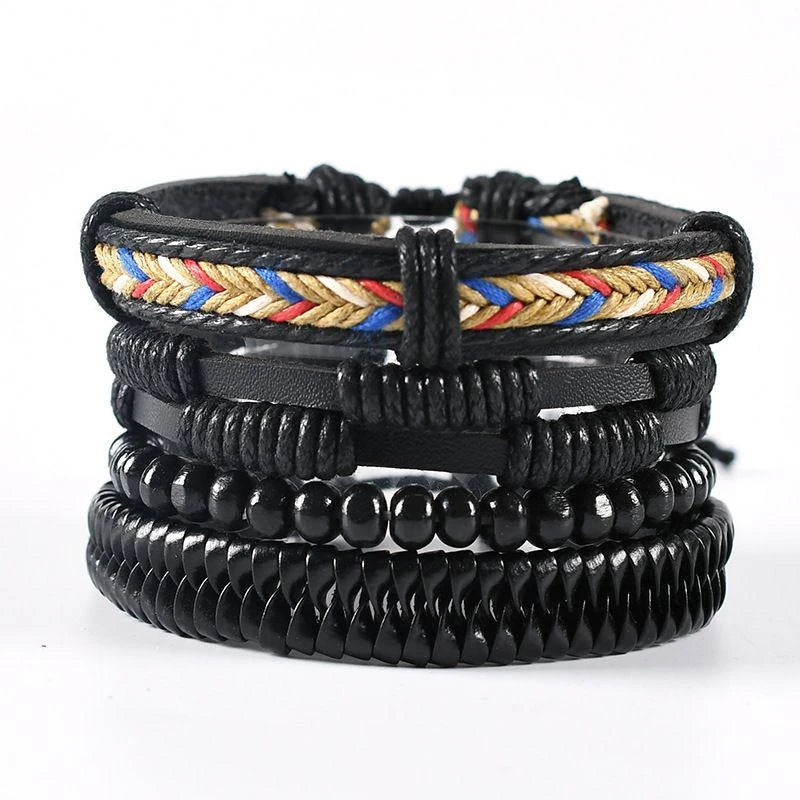 06 2024 Leather Braided Bracelet For Men 🚚 Livraison rapide en 8 à 12 jours ouvrés depuis la France FelizShop