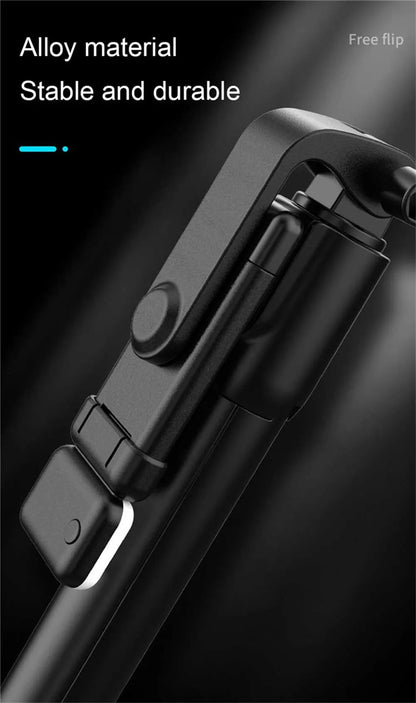 Perche à Selfie Bluetooth Portable avec Trépied – Télécommande Sans Fil, Lumière d’Appoint, Support Téléphone Rétractable et Extensible 🚚 Livraison rapide en 8 à 12 jours ouvrés depuis la France ou nos entrep FelizShop