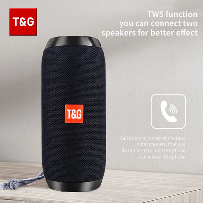 Enceinte Bluetooth Portable T&G TG117 – Haut-parleur Étanche TWS, Son Stéréo Surround, Support Carte TF et Radio FM, Idéal pour l’Extérieur 🚚 Livraison rapide en 8 à 12 jours ouvrés depuis la France ou nos entre FelizShop
