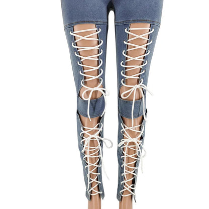 Women's Lace Up Skinny Jeans Stretch Distressed Destroyed Denim Pants Sexy Daily Date Street Going Out Night Club Party Jeans
🚚Livraison gratuite rapide et sécurisé FR FelizShop